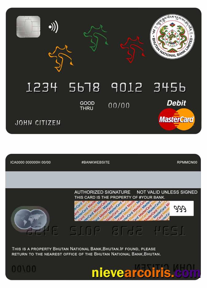 Bhutan National Bank mastercard debit